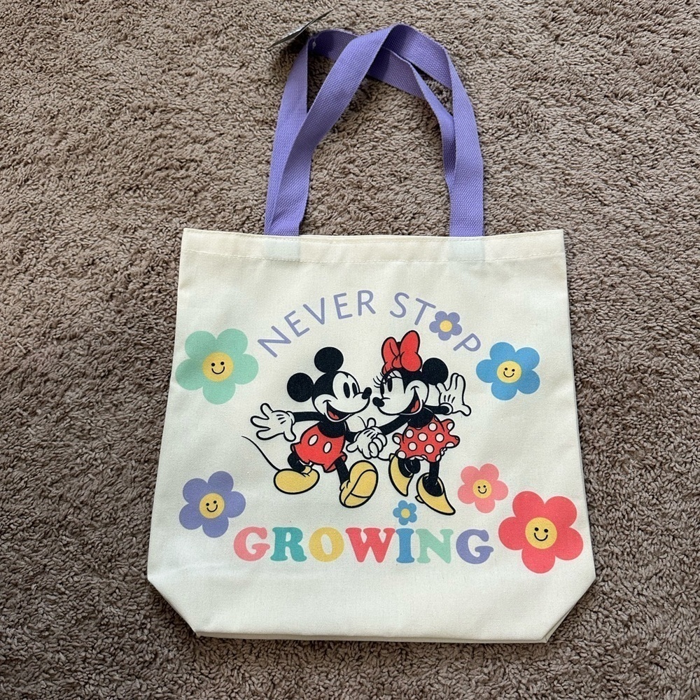 Disney Mickey and Minnie Mouse Canvas Tote Bag